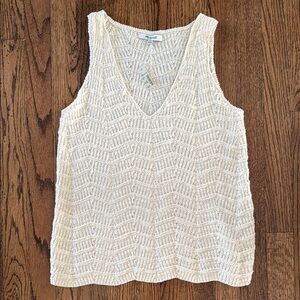 Madewell Cream Sleeveless Knit Tank Top